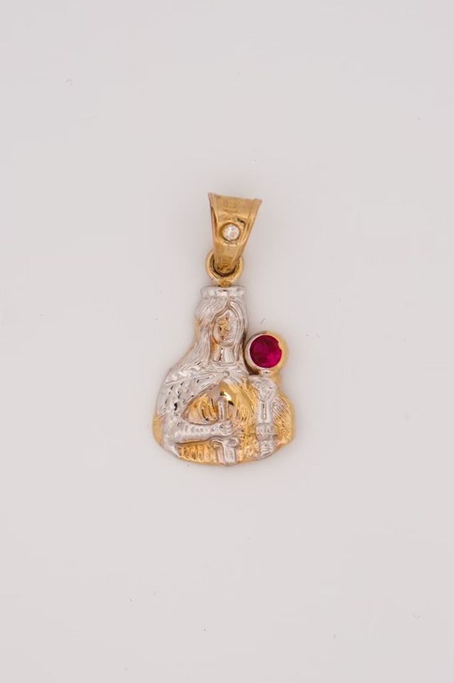 10k Gold Mary Pendant