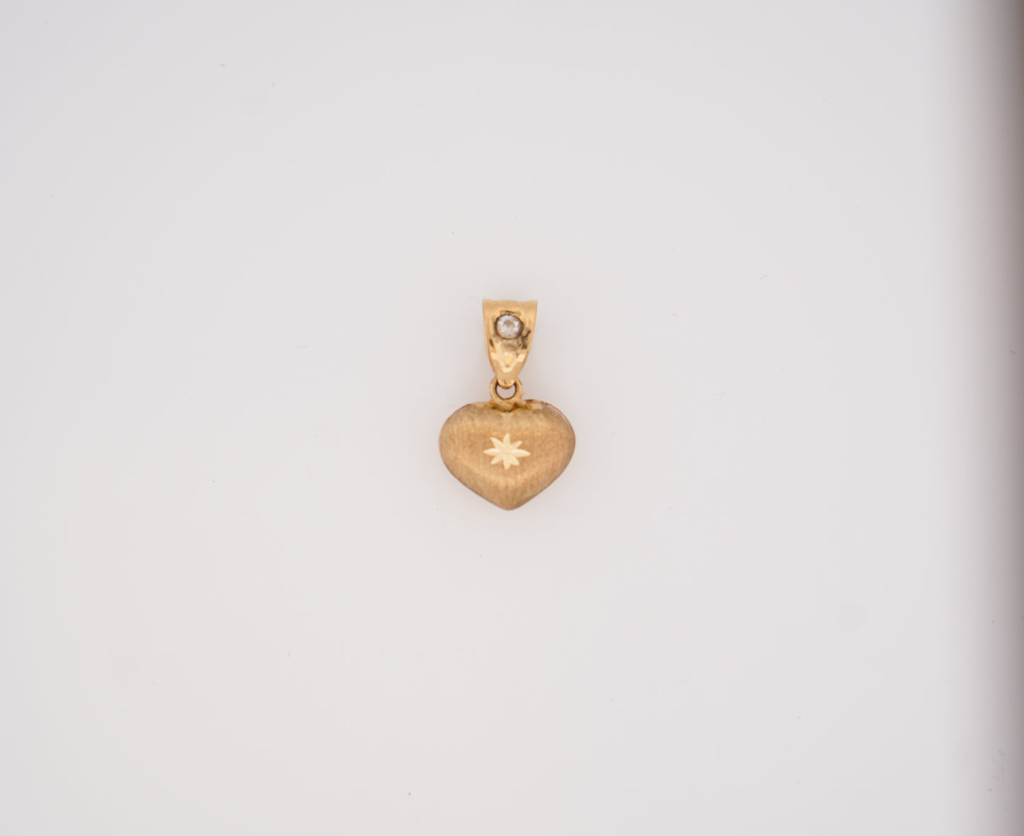 10k Gold Heart with Star Pendant