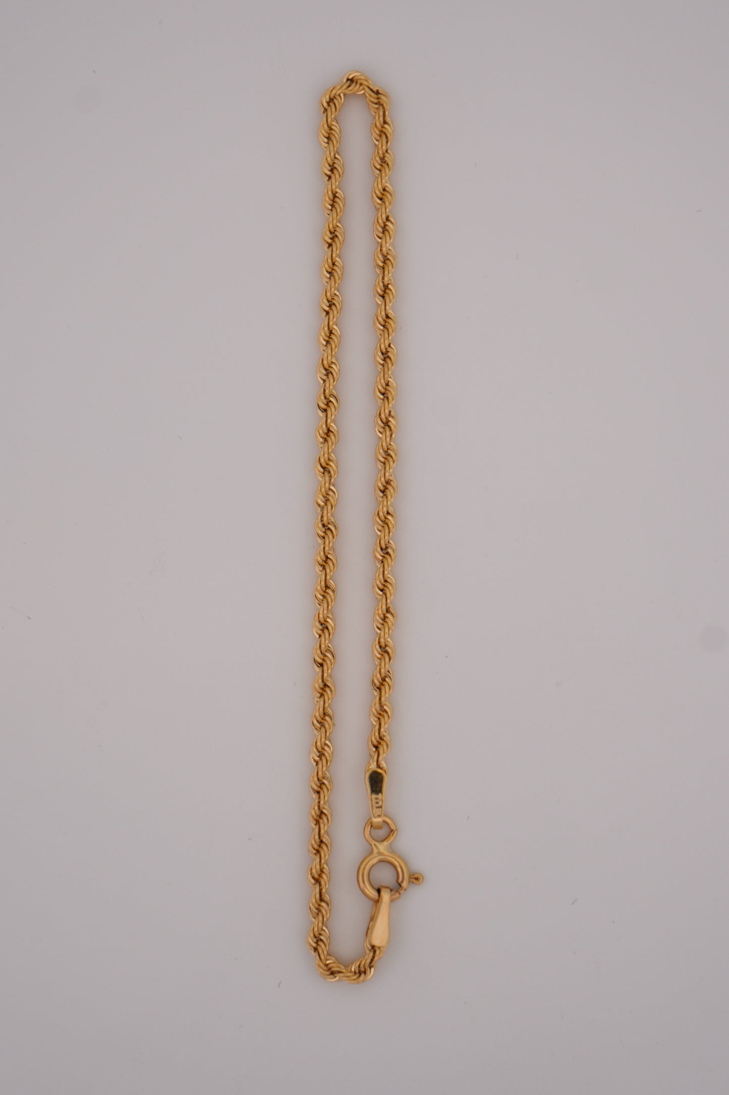 10k Gold 2mm Rope Bracelets