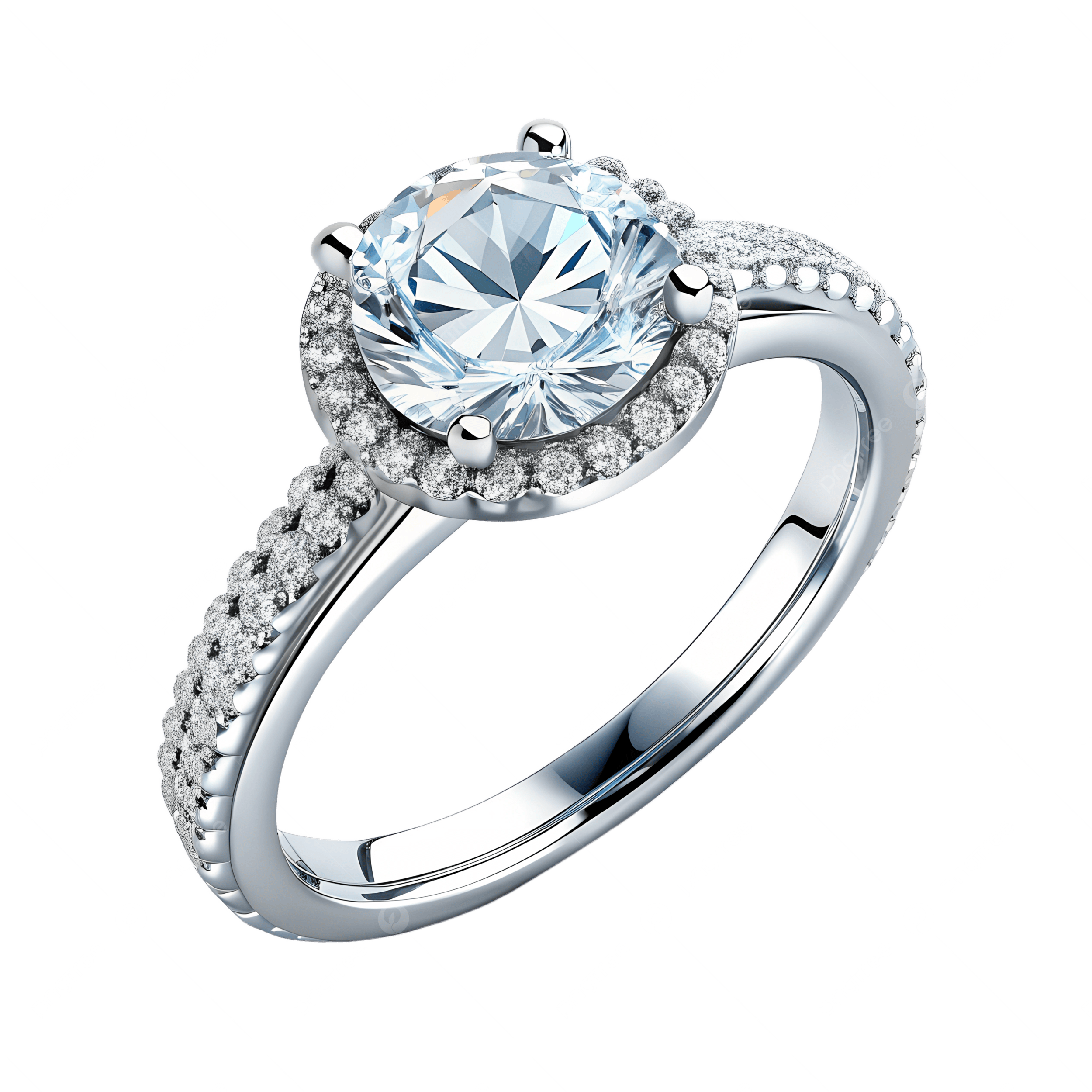 Diamond Silver Engagement Ring by Giovi Customs in Guelph Ontario