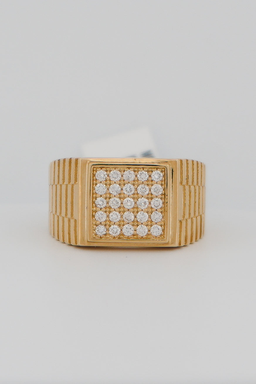 10k Gold 0.5ct Square Diamond Ring