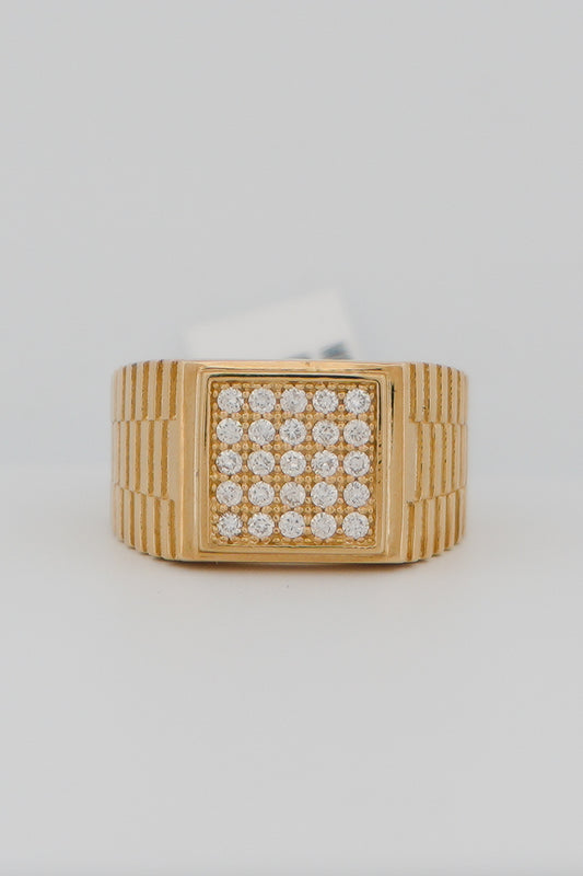 10k Gold 0.5ct Square Diamond Ring