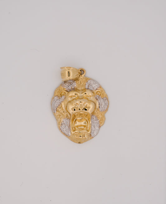 10k Gold Lions Head Pendant