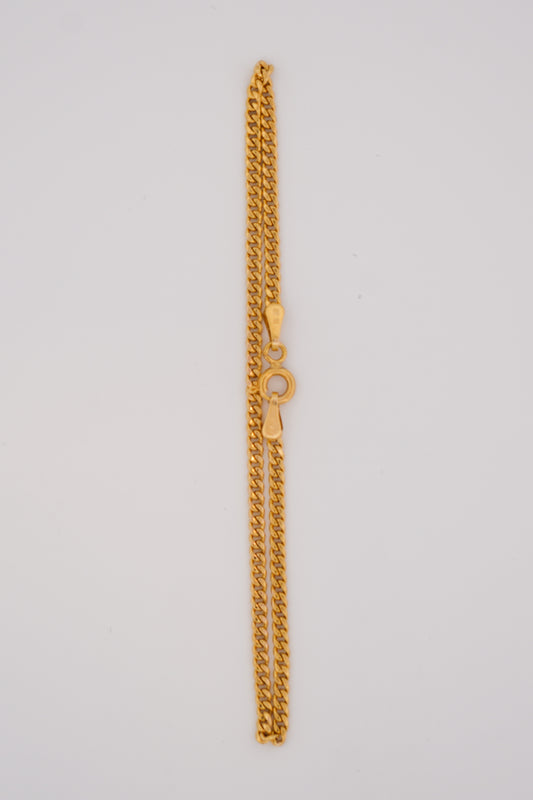 10k Gold 2mm Miami Cuban Anklets