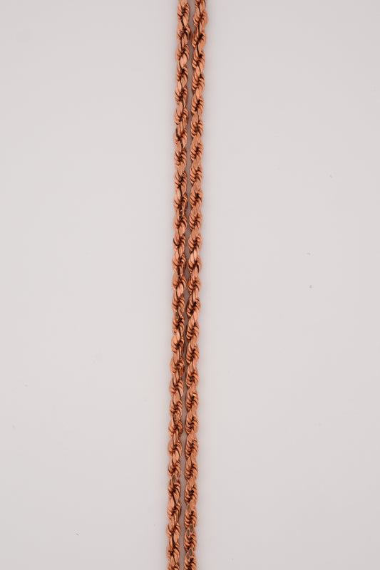 10k Rose Gold 2.5mm Rope Chains